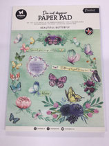 Die Cut Paper Pad Beautiful Butterfly