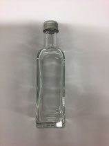 Glasflasche eckig mit Schraubverschluss 60ml