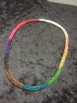 Regenbogenfarbene Kupferdrahtkette mit Edelstahlkeckverschluss
