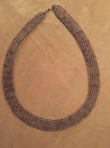 Halsband Halskette Marineblau-Silber Kupferdraht gesträckelt