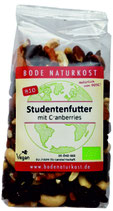 Bio-Studentenfutter mit Cranberries 250g Bode
