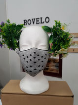 MASCARILLA HIGIÉNICA VIANA CERTIFICADA 30 LAVADOSGRIS TOPITOS NEGROS