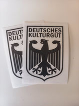 2 Stück Aufkleber Deutsches Kulturgut  Auto Sticker 10cm x 6,5cm