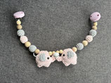 Kinderwagenkette Elefanten rosa