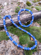 Jadekette blau/kristall