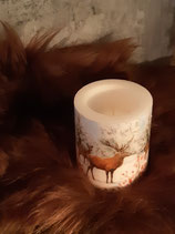 Kaars met winters tafereel