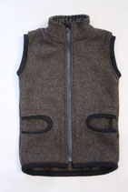 Walkweste Alpaka/ Merino taupe/ Merinojersey anthrazit