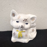Nouveau ! Tirelire chat Faience De Desvres Hauteur 15cm Longueur 13cm inscription comprise