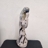 Perroquet Art Déco Faience De Desvres pièce unique Hauteur 35cm