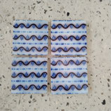 4 Rare anciens Carreaux Carrelages Faience De Desvres 11cm Fourmaintraux Courquin