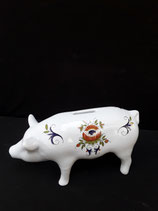 Nouveau Tirelire Cochon Faience de Desvres Hauteur 8 cm Longueur 20 cm inscription comprise