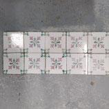Lot de 10 Anciens Carreaux Carrelages Faience De Desvres 11cm