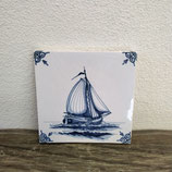 Carreau Carrelage Faience De Delft Décor Bateau Voilier 10cm