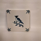 Ancien Carreau Carrelage Faience De Delft 10cm Décor Oiseau