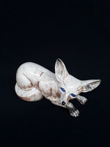 Le Renard aux yeux bleus Faience de Desvres Longueur 32 cm