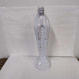 Vierge et son chapelet Faience De Desvres Hauteur 22cm Bleu ciel