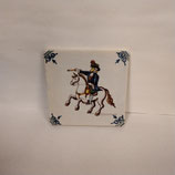 Carreau Carrelage Faience De Delft 10cm Cavalier Couleur