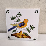 Carreau Carrelage Faience De Desvres 13cm Décor Oiseau Couleur