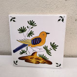 Carreau Carrelage Faience De Desvres 13cm Décor Oiseau Couleur