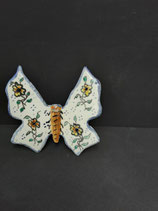 Papillon Faience de Desvres Hauteur 11cm Largeur 10cm