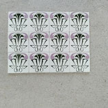 Lot de 12 Anciens Carreaux Carrelages Faience De Desvres 11cm Rose et Vert