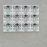 Lot de 12 Anciens Carreaux Carrelages Faience De Desvres 11cm Rose et Vert