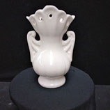 Nouveau ! Vase Blanc Faience De Desvres Hauteur 17cm L 11cm