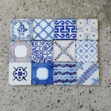 Anciens Carreaux Carrelages rares Faience De Desvres 11cm Patchwork Fourmaintraux Hornoy