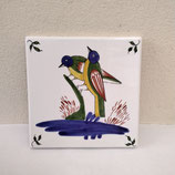 Carreau Carrelage Faience De Desvres 13cm Oiseau Couleur