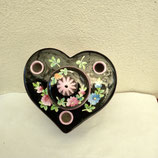 Encrier Coeur Faience De Desvres Décor Clamecy Largeur 13cm