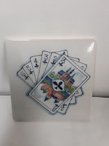 Carreau Faience As de trèfle 23456 dimensions 13 cm×13cm référence D