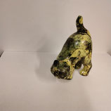Chat Baguier Faience De Desvres Multicolores Hauteur 12cm