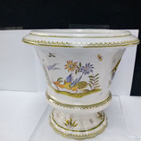 Cache Pot Faience De Desvres Décor Moustier Hauteur 21cm Diamètre 22cm