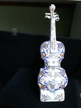 Violon 1 Faience de Desvres Décor Rouen Hauteur 46 cm