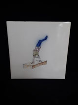 Ancien Carreau Delft Cirque réf 3   dimensions 13 ×13 cm stock 2