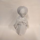 Jésus Communiant Faience De Desvres Hauteur 15,5 cm Bleu Ciel Religieux