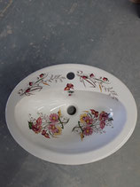 Lavabo Faience de Desvres à poser ou encastrer Longueur 53cm Largeur 41 cm Hauteur 17 cm