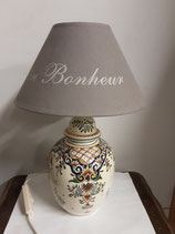 Lampe Faience De Desvres Décor Rouen Hauteur 25cm