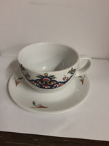 Nouveau Tasse  Faience de Desvres plus Sous Tasse Diamètre de la soucoupe 16,5 cm Hauteur de la Tasse 6,5 cm Diamètre 10,5 cm