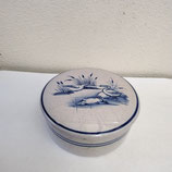 Joli Coffret à Bijoux ou Dragées Faience De Desvres Hauteur 4,5 cm Largeur 10cm