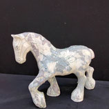 Nouveau Cheval Faience De Desvres Décor Craquelé Hauteur 21cm Longueur 26cm