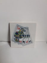 Carreau Faience Vallet de carreau pique coeur trèfle dimensions 13cm×13cm référence L