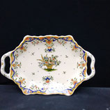 Grand Plat Faience De Desvres Hauteur 23cm Longueur 35cm Decor Rouen