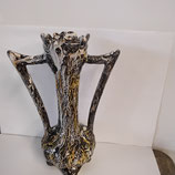 Nouveau ! Vase Craquelé Faience De Desvres Hauteur 21cm couleurs uniques