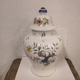 Potiche Faience De Desvres Décor Meillonnas Hauteur 36 cm Diamètre 11,5 cm re