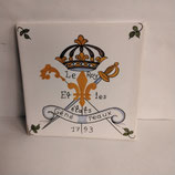 Carreau Carrelage Révolutionnaire Faience De Desvres 13cm épaisseur 1cm