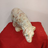 Ours Polaire Faience de Desvres Longueur 39cm Hauteur Totale 19cm