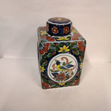 Pot à Thé Faience De Delft Décor Oiseau et Fleurs Hauteur 14cm L 8cm