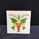 Ancien carreau réf 0026 dimensions 11 cm ×11cm Faience de Desvres