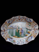 Plat Faience De Desvres Masse Freres  Décor Lyon Hauteur 25cm Longueur 32,5 cm